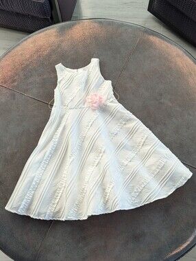 BLOOME DE JEUNE FILLE white party dress  6 6X
